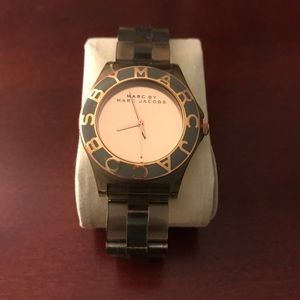 Marc by Marc Jacobs smoky gray and rose gold watch